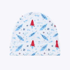 "Sailing Adventure" Baby Cap with Boat and Star Prints