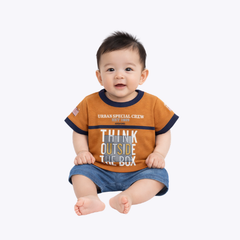 Baby Boys Printed T-Shirt & Shorts Set – Summer Outfit