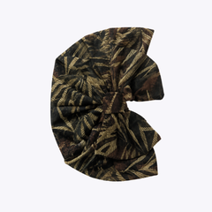 "Camo Leaves" Baby Turban Cap with Bold Bow