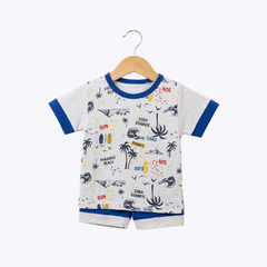 Baby Boys Printed T-Shirt & Shorts Set – Summer Outfit