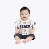 Baby Boys Beach Party Printed T-Shirt & Shorts Set – Summer Outfit
