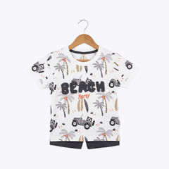Baby Boys Beach Party Printed T-Shirt & Shorts Set – Summer Outfit