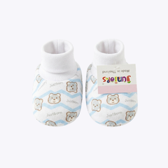 Cute Bear Print Baby Fabric Shoes