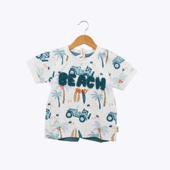 Baby Boys Beach Party Printed T-Shirt & Shorts Set – Summer Outfit
