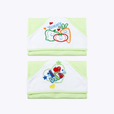 Cute Baby Wrapping Sheets - Green & White