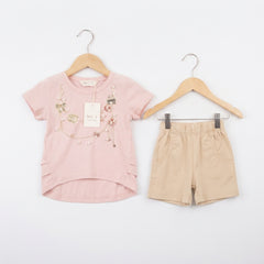 Baby girls pink 2 piece suit