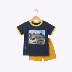 Baby Boys Printed T-Shirt & Shorts Set – Summer Outfit