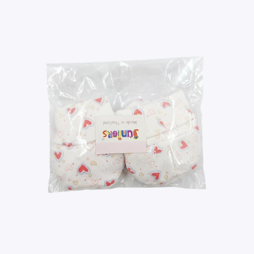 Cute Heart Print Baby Fabric Shoes
