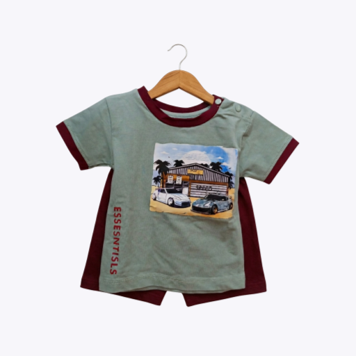Baby Boys Printed T-Shirt & Shorts Set – Summer Outfit