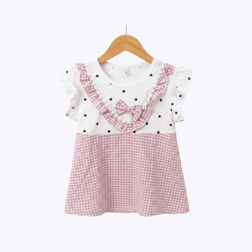 Girls Polka Dot and Gingham Frock