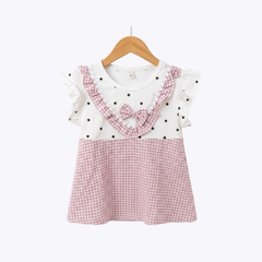 Girls Polka Dot and Gingham Frock