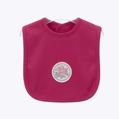 Stylish Baby Bib with Floral Embellishment in Maroon