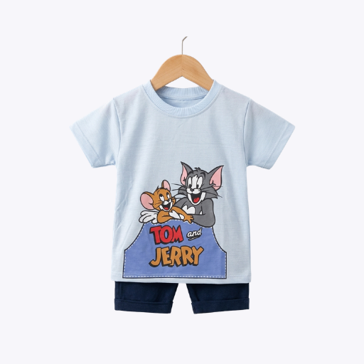 Baby Boys Tom & Jerry T-Shirt & Shorts Set – Summer Outfit