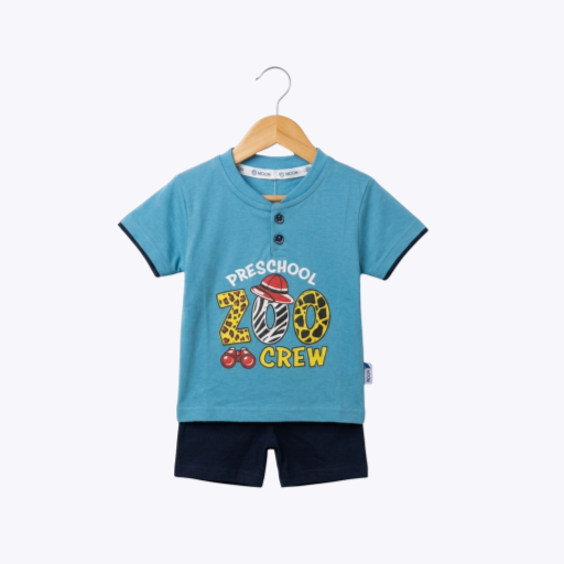 Baby Boys Preschool Zoo Crew T-Shirt & Shorts Set – Summer Outfit