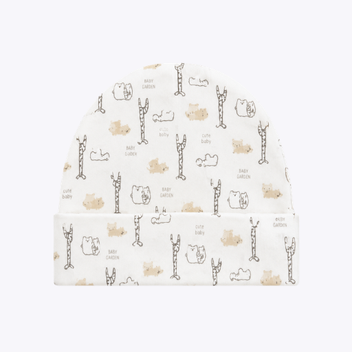 "Baby Garden" Soft Cotton Baby Cap with Animal Prints