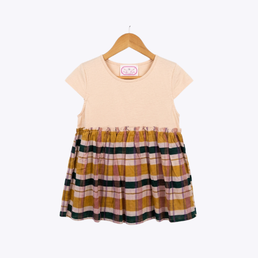 Girls Checkered Plaid Frock