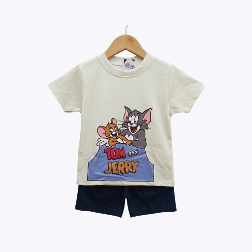 Baby Boys Tom & Jerry T-Shirt & Shorts Set – Summer Outfit