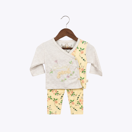 "Girl Floral" 2-Piece Baby Outfit for Girls
