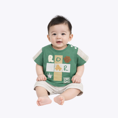 Baby Boys Printed T-Shirt & Shorts Set – Summer Outfit