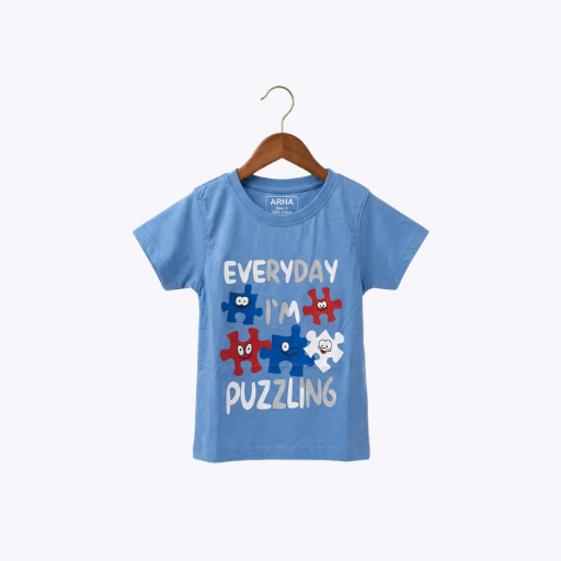 Boys Puzzling Print T-Shirt