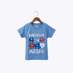 Boys Puzzling Print T-Shirt