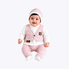 3-Piece Baby Outfit with Cap for Boys