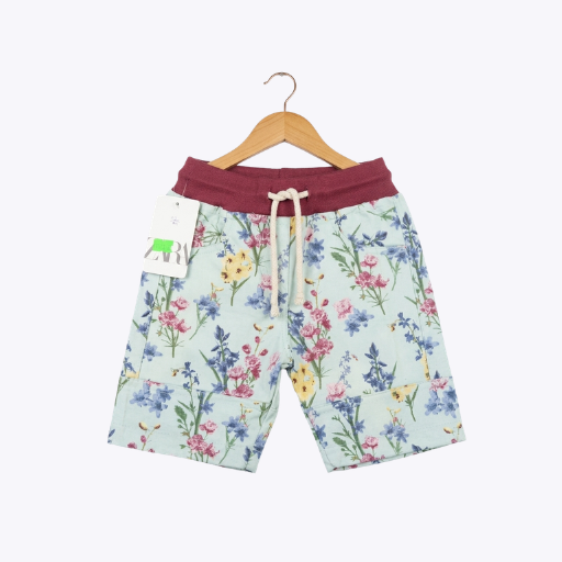 Floral Printed Girl's Shorts & Capris Set - Summer Collection