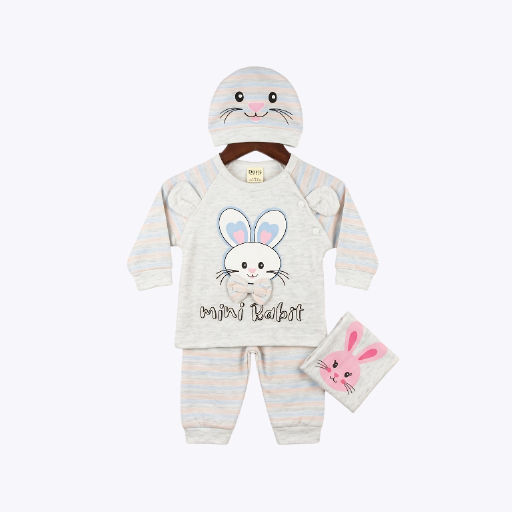 "Mini Rabbit" 3-Piece Baby Outfit for Girls