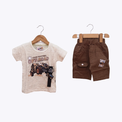 Baby Boys Off-Road Printed T-Shirt & Shorts Set – Outdoor Fun Outfit