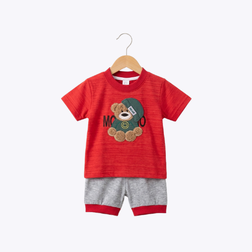 Baby Boys Teddy T-Shirt & Shorts Set – Summer Outfit