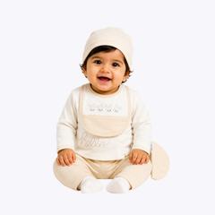 "Hello Bunny" 3-Piece Baby Outfit for Girls