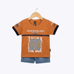 Baby Boys Printed T-Shirt & Shorts Set – Summer Outfit