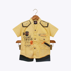 Boys Casual Shirt & Shorts Set – Summer Outfit