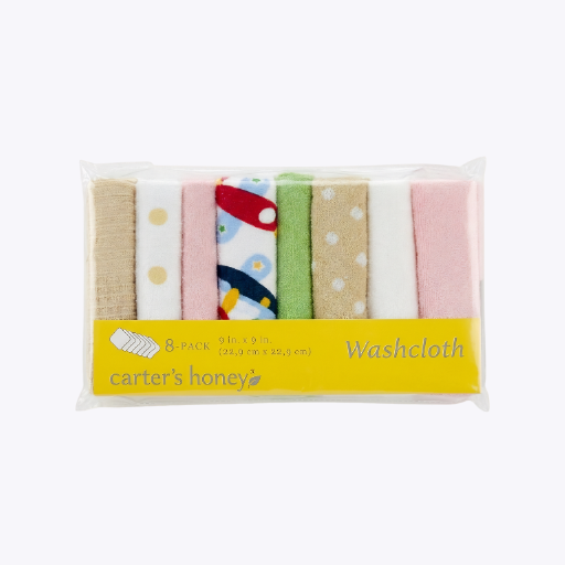 Pack of 8 Baby Washcloths