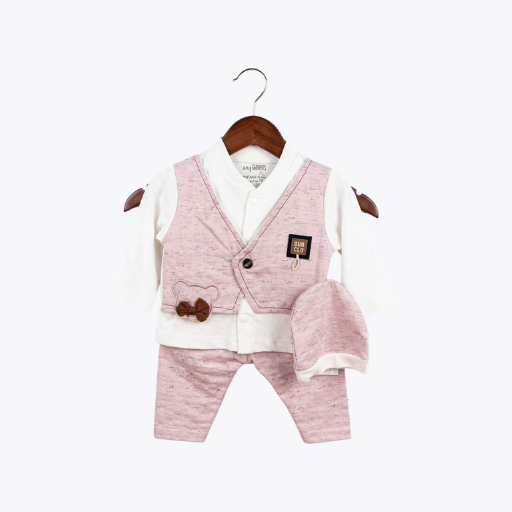 3-Piece Baby Outfit with Cap for Boys