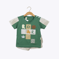 Baby Boys Printed T-Shirt & Shorts Set – Summer Outfit