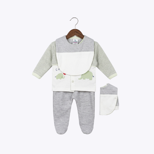 "Elephant Love" 3-Piece Baby Outfit for Girls
