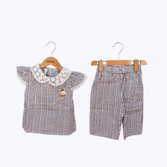 Baby Girls Striped Top & Pant Set – Cute Casual Wear