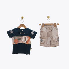 Baby Boys Printed T-Shirt & Shorts Set – Trendy Casual Outfit