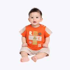 Baby Boys Printed T-Shirt & Shorts Set – Summer Outfit