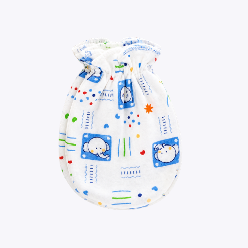 "Elephant Play" Baby Mittens