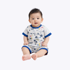 Baby Boys Printed T-Shirt & Shorts Set – Summer Outfit