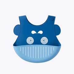 Blue Monkey Baby Bib - Fun and Practical Feeding Accessory