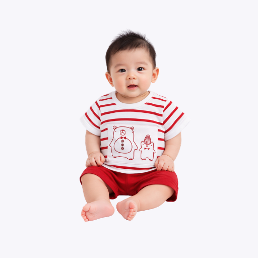 Baby Boys Striped T-Shirt & Shorts Set – Summer Outfit