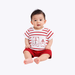 Baby Boys Striped T-Shirt & Shorts Set – Summer Outfit