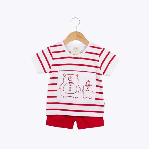 Baby Boys Striped T-Shirt & Shorts Set – Summer Outfit
