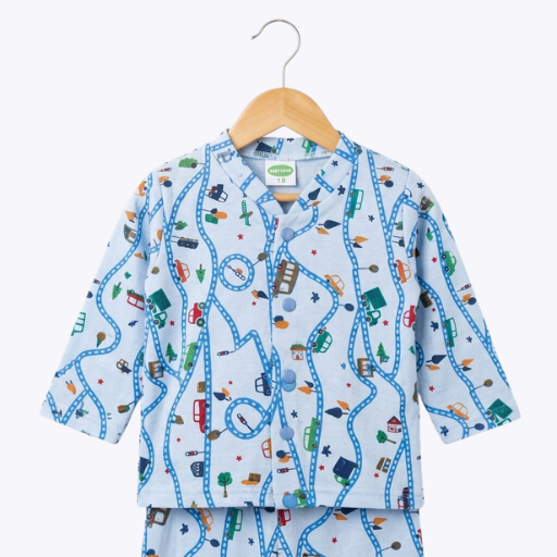 "Car and Road Night Suit" Baby Outfit
