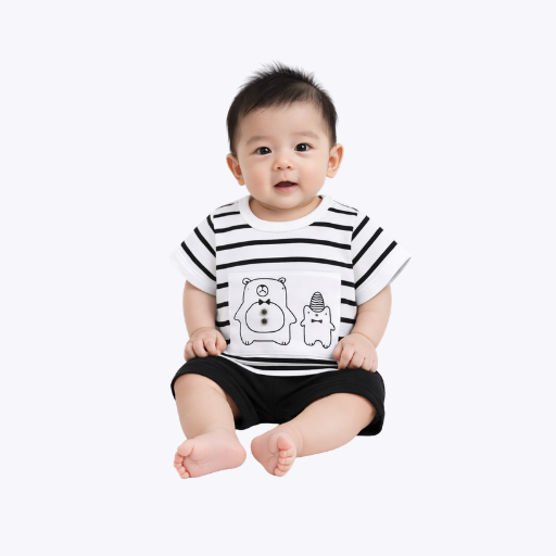 Baby Boys Striped T-Shirt & Shorts Set – Summer Outfit