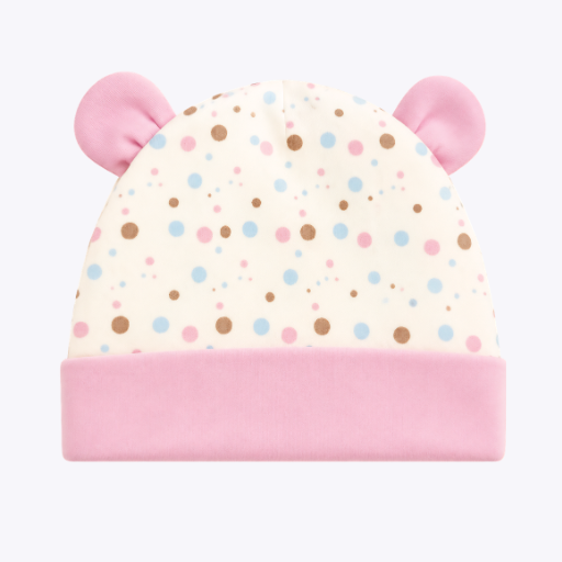 "Bear Ears" Polka Dot Baby Cap