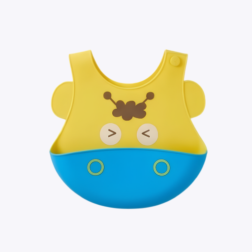 Adorable Yellow and Blue Animal Bib for Babies